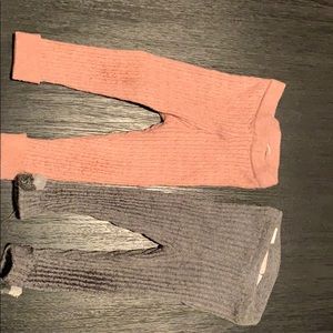 Zara baby 9-12m leggings pink and gray